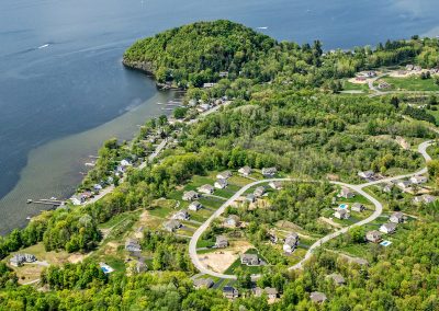 aerial of winding brook estates and saratoga lake