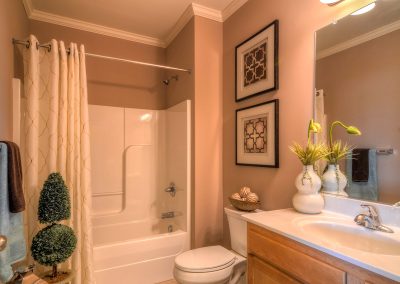 shower tub combo in condo bathroom