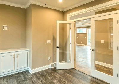 built in cabinets in the study