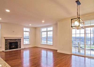 family room and dining area