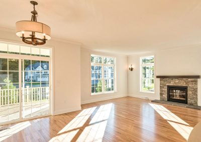 open plan living area in townhome