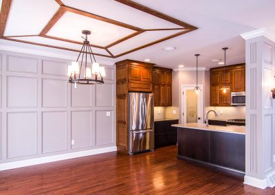 kitchen and dining area