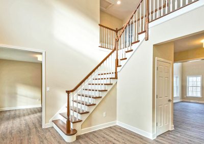 foyer stairs and upper railing