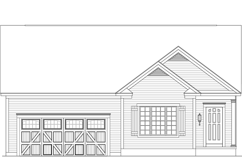 Camberley American Farmhouse 1-Story Elevation