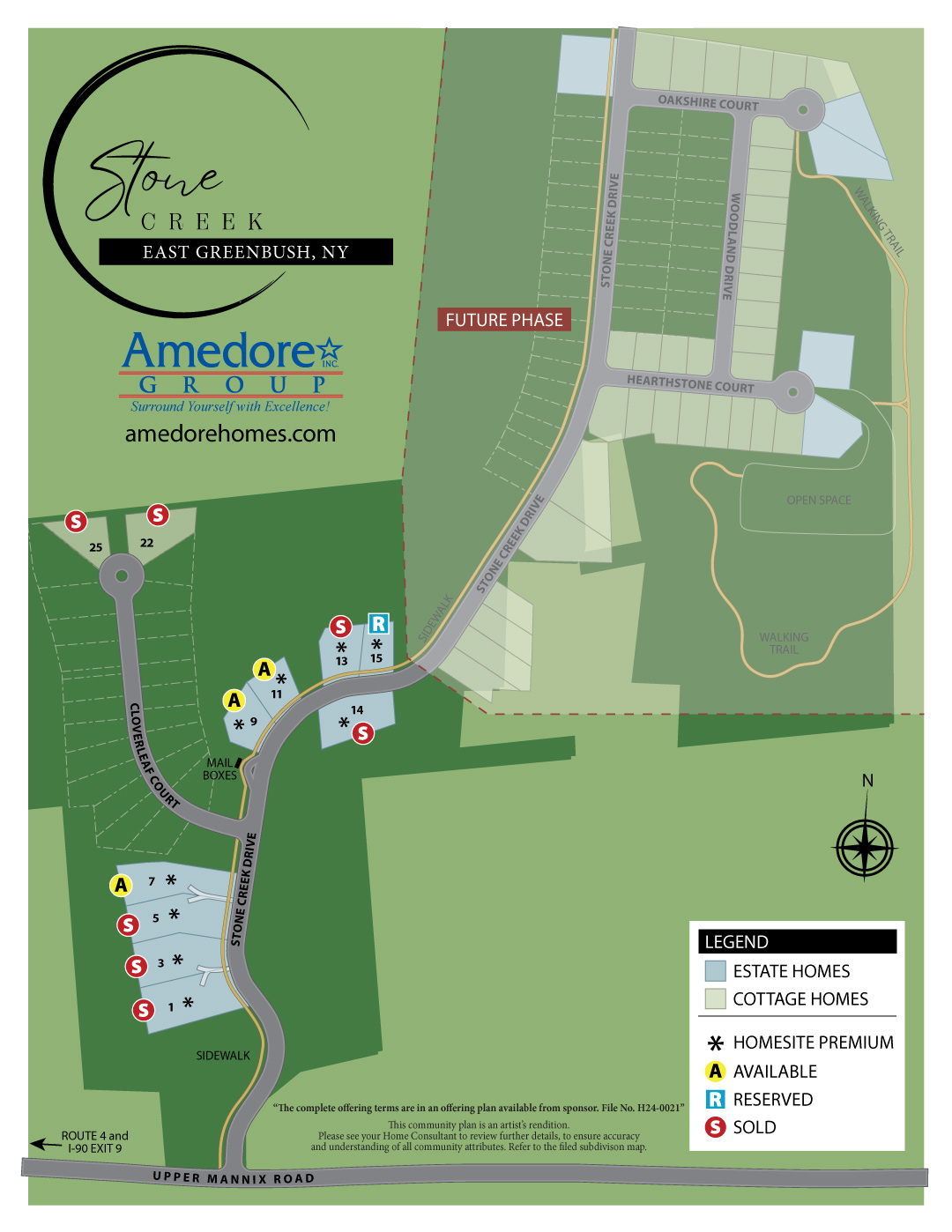 SC-Community-Map site map of single family home sites at heritage manor in the town of bethlehem new york