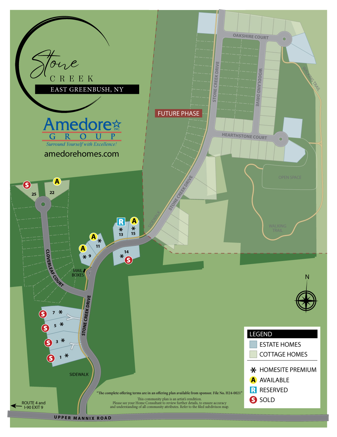 SC-Community-Map site map of single family home sites at heritage manor in the town of bethlehem new york