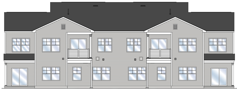 Leland-Azalea Condominiums Rear Elevation